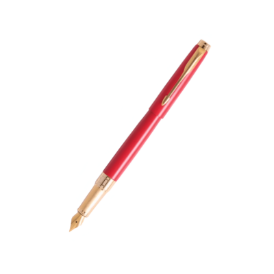9000025746 Parker Aster Matte Red Gold Trim Fountain Pen