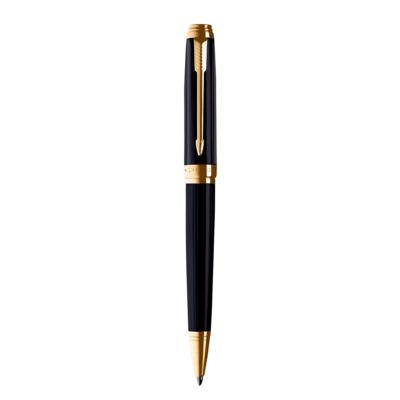 9000014115 Parker Ambient Lacque Black Gold Trim Ballpoint Pen