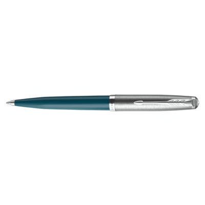 9000031536 Parker 51 Teal Blue Chrome Trim Ballpoint Pen