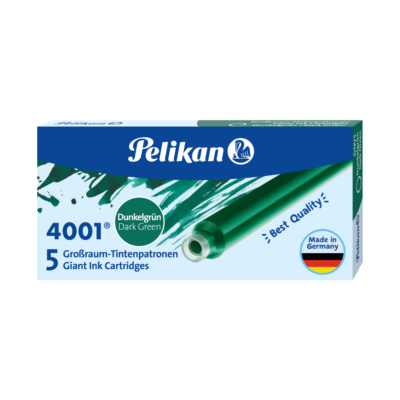 Pelikan GTP/5 Long Ink Cartridge (Dark Green - Pack of 5) 300070