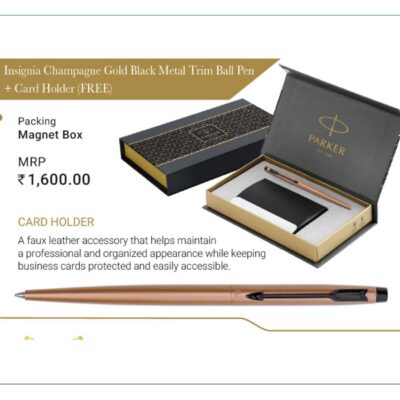 9000034301 INSIGNIA CHAMPAGNE GOLD BMT BP & CARD HOLDER