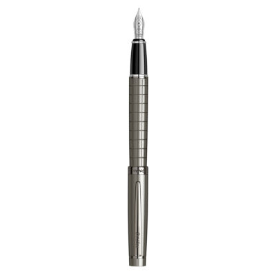 Scrikss  Honour 38  Carbon Gray  Fountain Pen Gun Metal Plated Trims