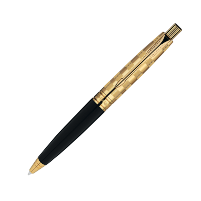 Parker Aster Deluxe Black & Gold Gold Trim Ballpoint Pen