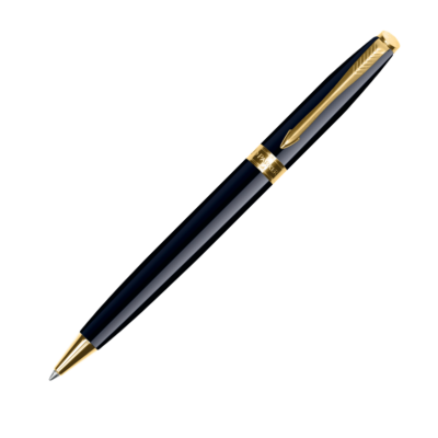 Parker Fusion Lacque Black Gold Trim Ballpoint Pen